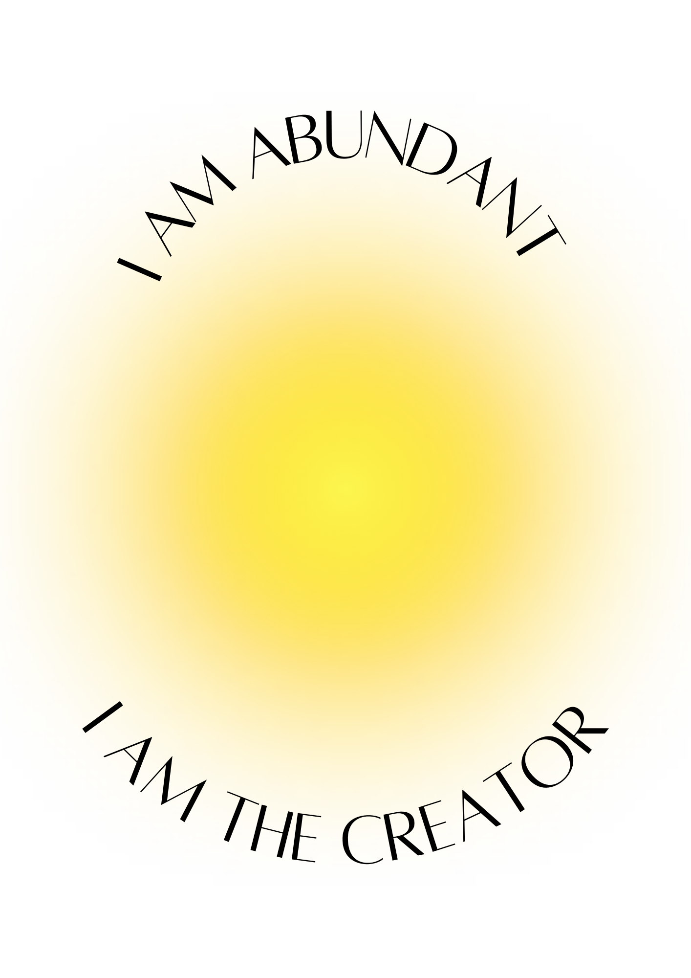 I AM Abundant - Aura print